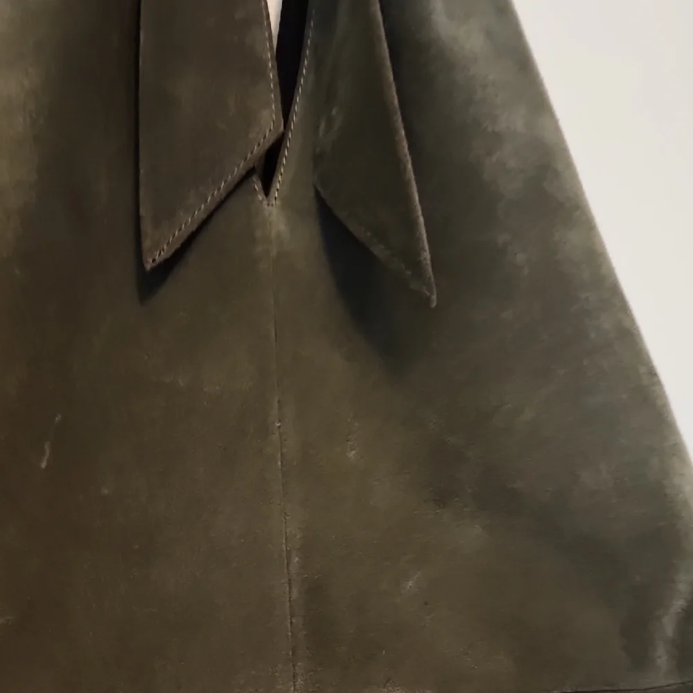 Anna Paola Olive Green Versatile Shoulder Bag with Minimalist Design Suede - Picture 8 of 16